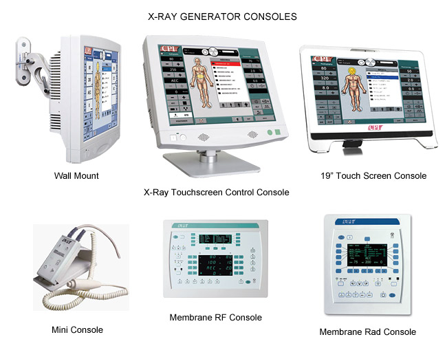 X-ray generator consoles
